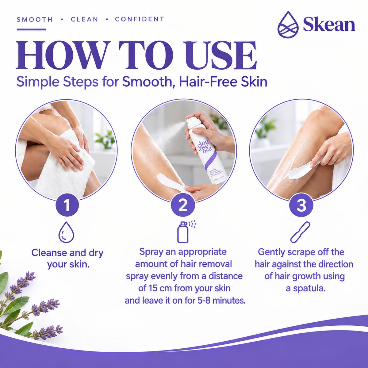Skean™ Gentle Hair Removal Spray – Pain-Free & Skin-Soothing Formula